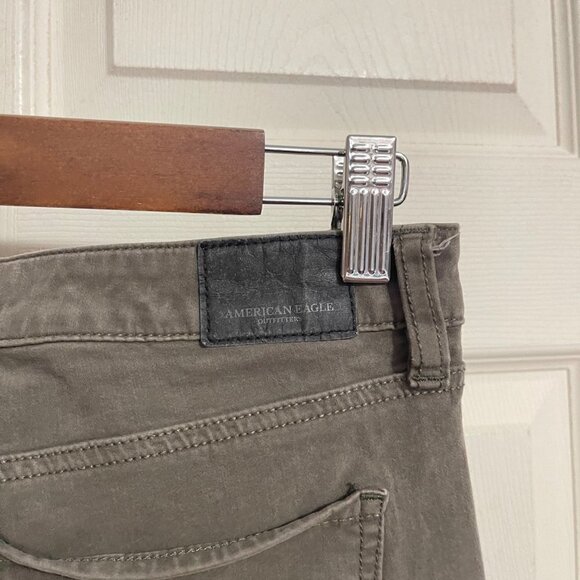 American Eagle Women's Green Super Hi-Rise Jegging Stretch Skinny Jeans Size 4 - Picture 8 of 12